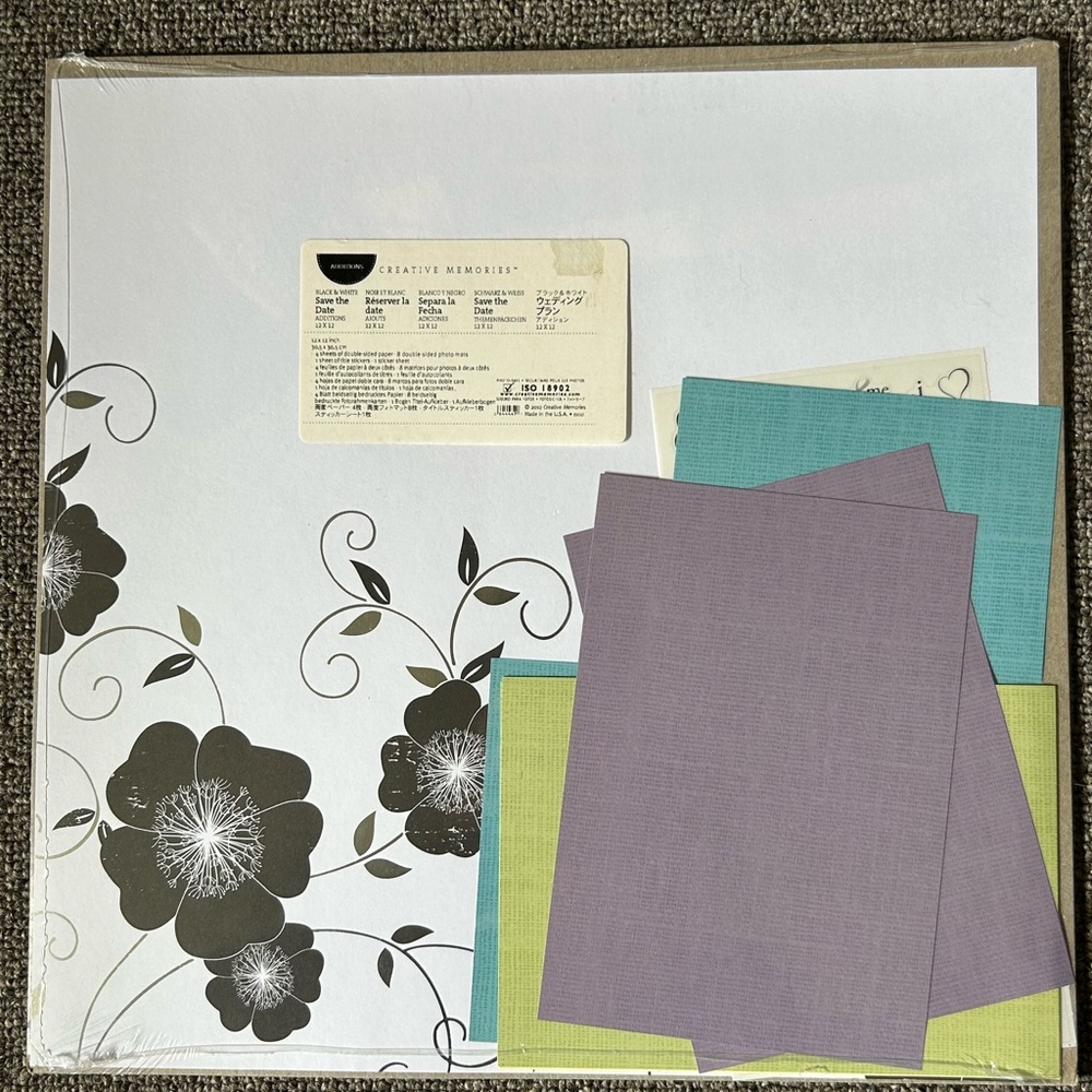“Save The Date” Scrapbook Paper Kit